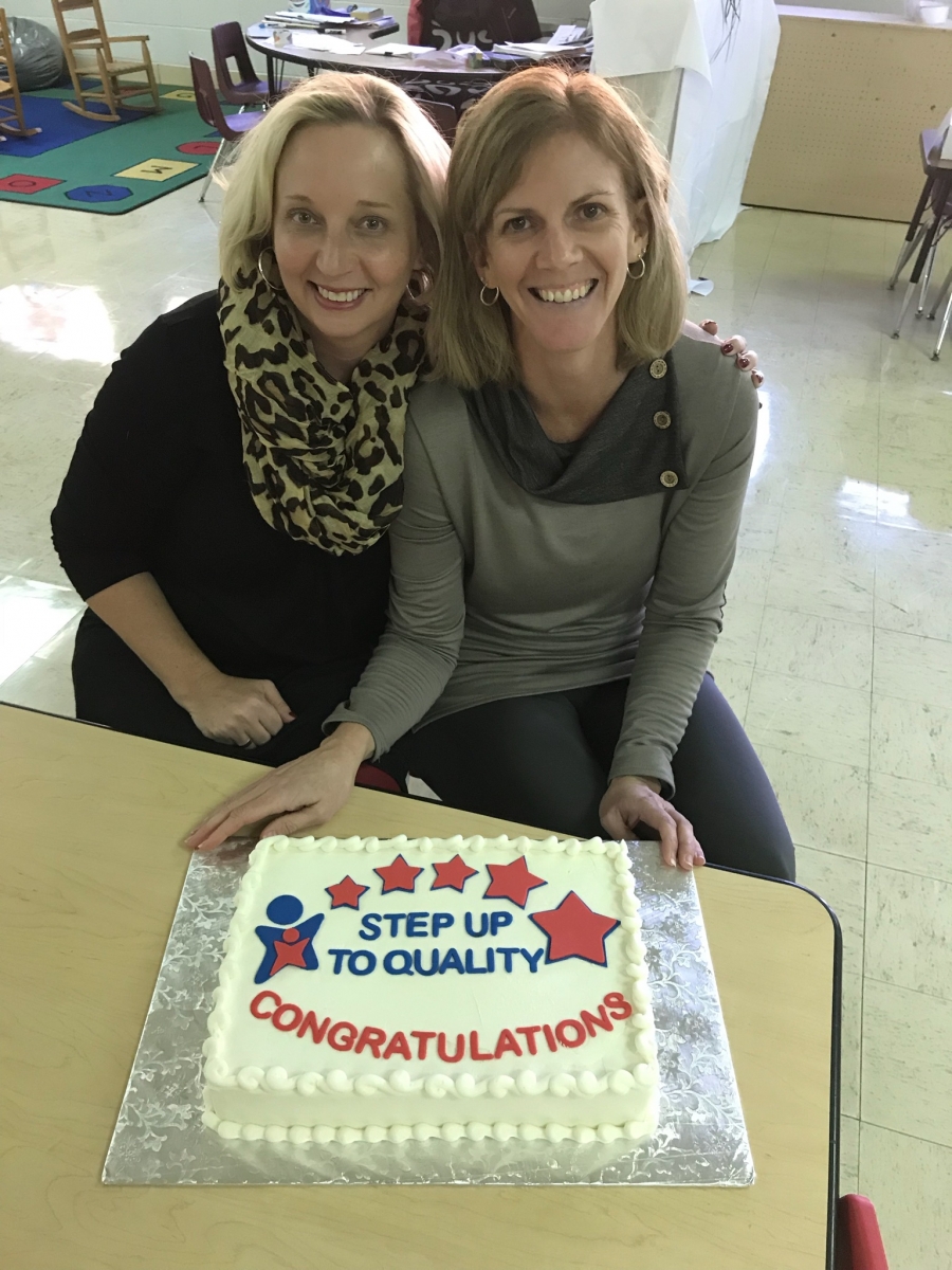 teachers with cake